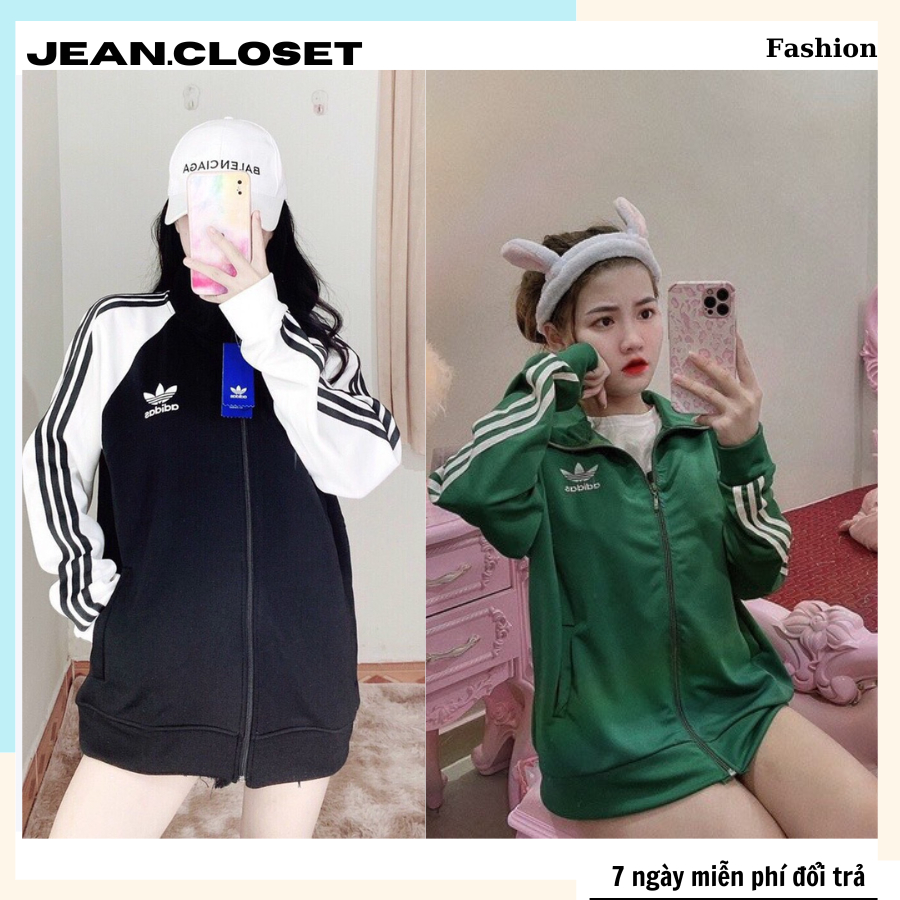 Áo khoác nỉ sọc tay nam nữ chất nỉ cotton phong cách trẻ trung