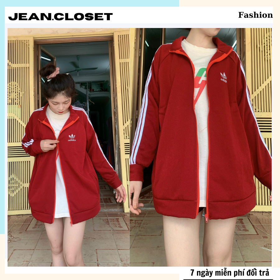 Áo khoác nỉ sọc tay nam nữ chất nỉ cotton phong cách trẻ trung