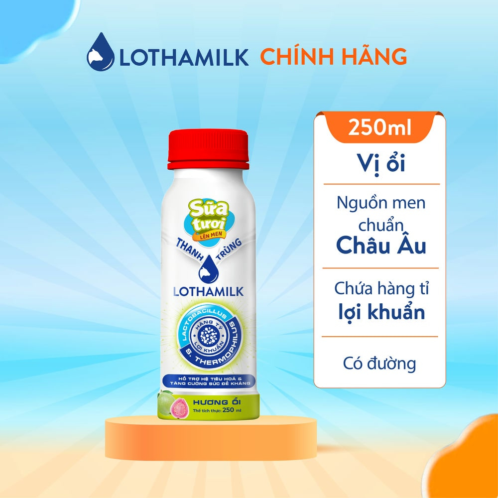 Sữa tươi lên men Lothamilk chai 250ml
