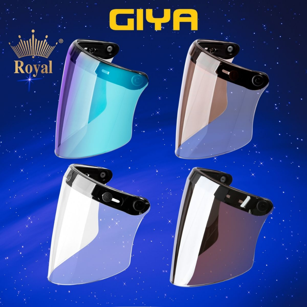 [Mã ICBFRI15 giảm 15K đơn 99K] Kính Flat gắn nón bảo hiểm Royal