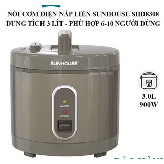 NỒI CƠM ĐIỆN 3L SUNHOUSE SHD8308
