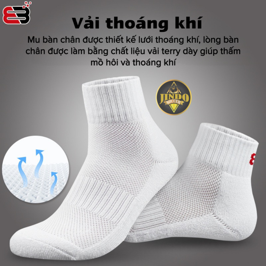 Tất Thể Thao Dệt Kim Cao Cấp 8 SPORT Vớ Chạy Bộ Bóng Đá Bóng Rổ Tennis Gym Thoáng Khí Thấm Hút Mồ Hôi Co Giãn Tốt JSD22