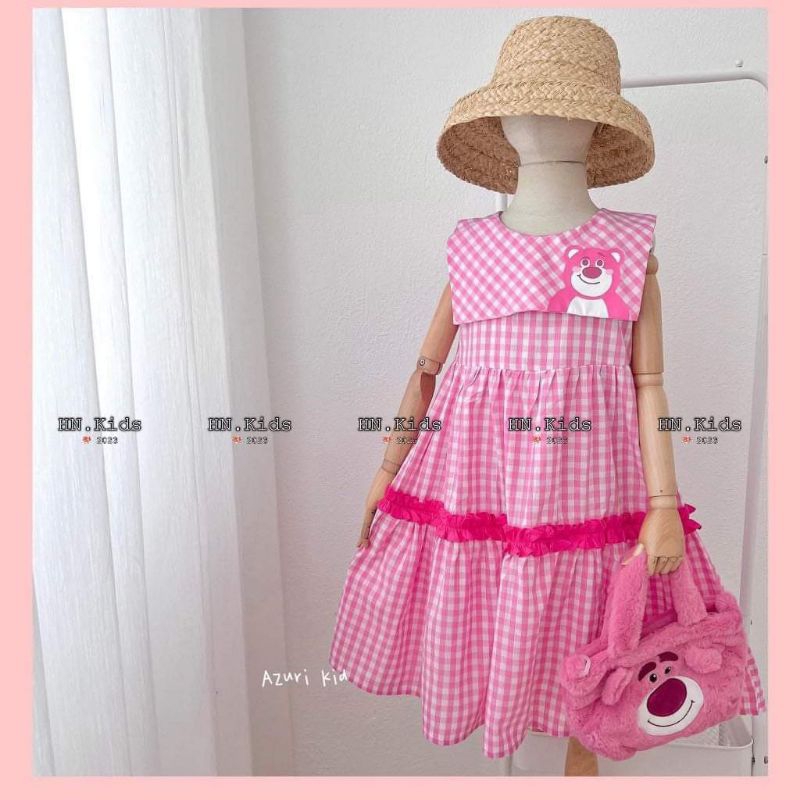 8 đến 30kg.váy gấu dâu cho bé gái.váy xinh cho bé.váy cho bé diện hè.váy xinh cho bé đi học đi chơi ak