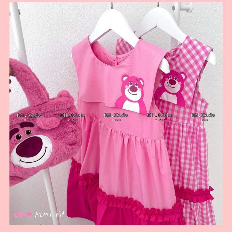 8 đến 30kg.váy gấu dâu cho bé gái.váy xinh cho bé.váy cho bé diện hè.váy xinh cho bé đi học đi chơi ak