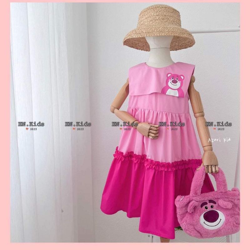 8 đến 30kg.váy gấu dâu cho bé gái.váy xinh cho bé.váy cho bé diện hè.váy xinh cho bé đi học đi chơi ak