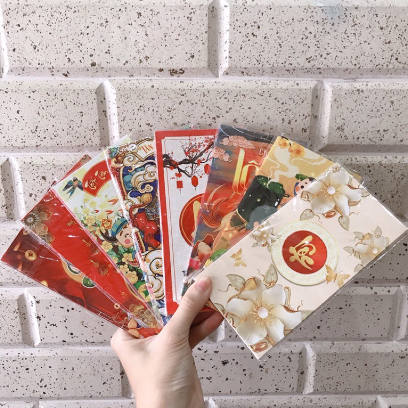 Xấp 6 bao lì xì dày (nhiều mẫu)