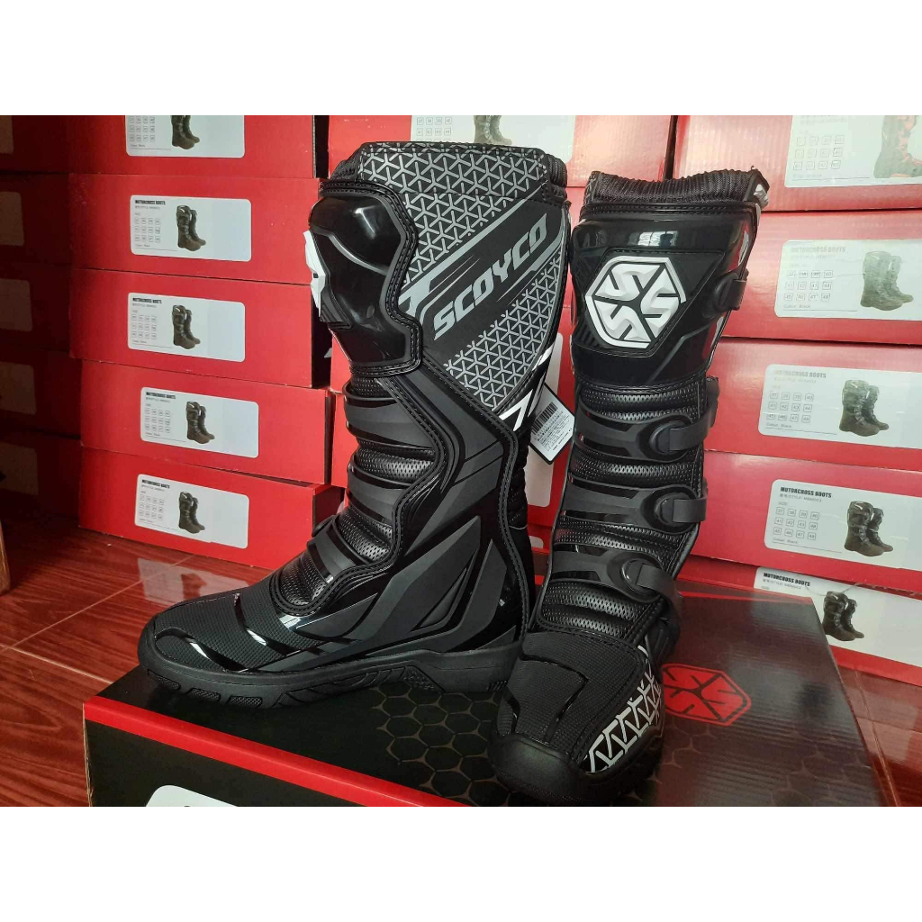 Giày bảo hộ xe máy Motocross, giày cào cào Scoyco MBM009