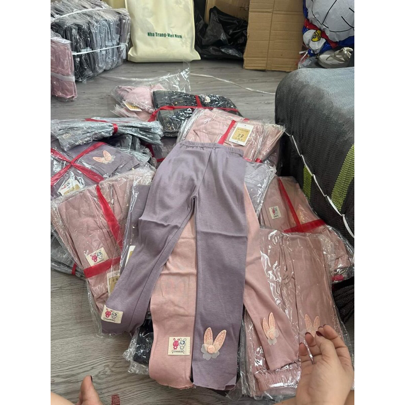 Quần lengging quảng Châu bé gái 5-25kg, quần dài body bé gái