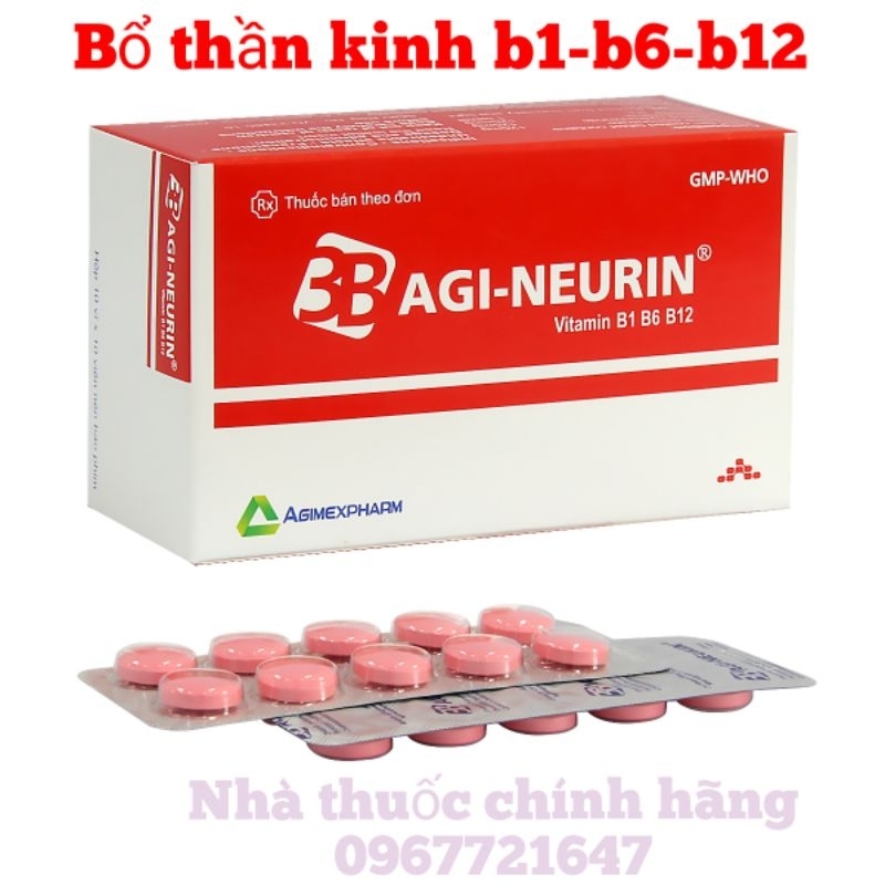 Vitamin 3B (b1+b6+b12) Bổ Thần Kinh hộp 100 viên