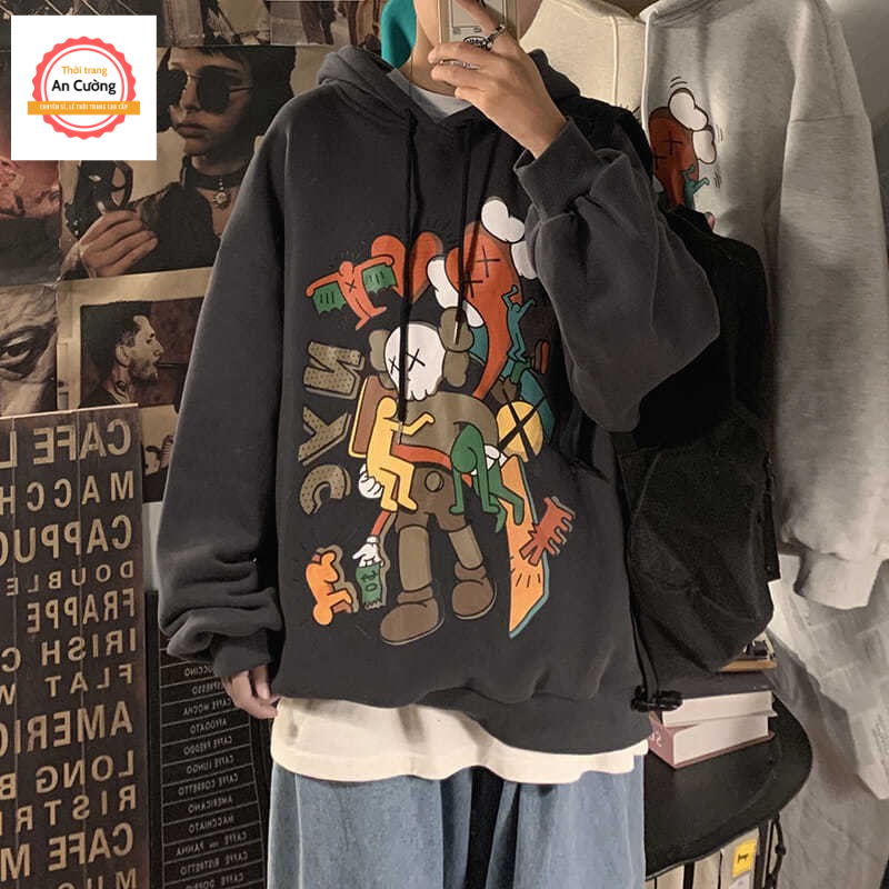 Áo khoác hoodie, áo hoodie nam nữ chất nỉ dày form rộng có mũ giá rẻ HOODIE10 - Thời trang An Cường