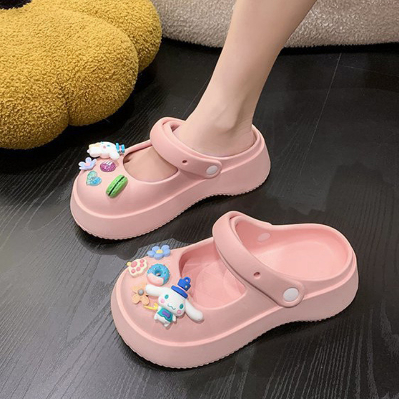 Dép sục cross nữ mary jane sticker sanrio dễ thương nhựa EVA bền đẹp nhẹ êm chân 3Fashion - 3267