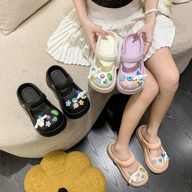 Dép sục cross nữ mary jane sticker sanrio dễ thương nhựa EVA bền đẹp nhẹ êm chân 3Fashion - 3267