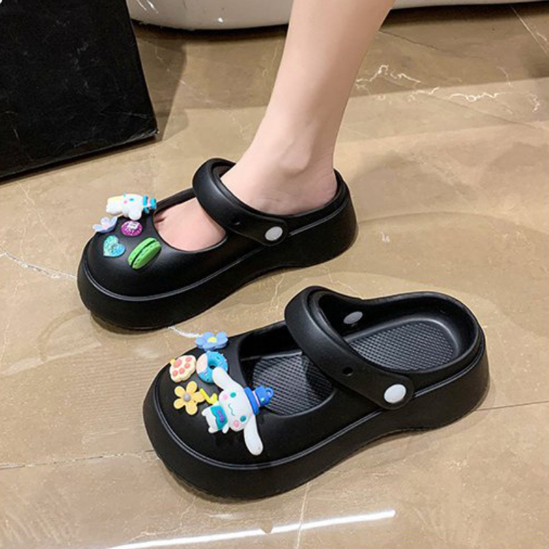 Dép sục cross nữ mary jane sticker sanrio dễ thương nhựa EVA bền đẹp nhẹ êm chân 3Fashion - 3267
