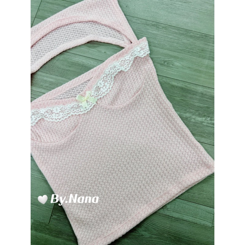 Áo cánh tiên đính nơ viền ren dễ thương Nana