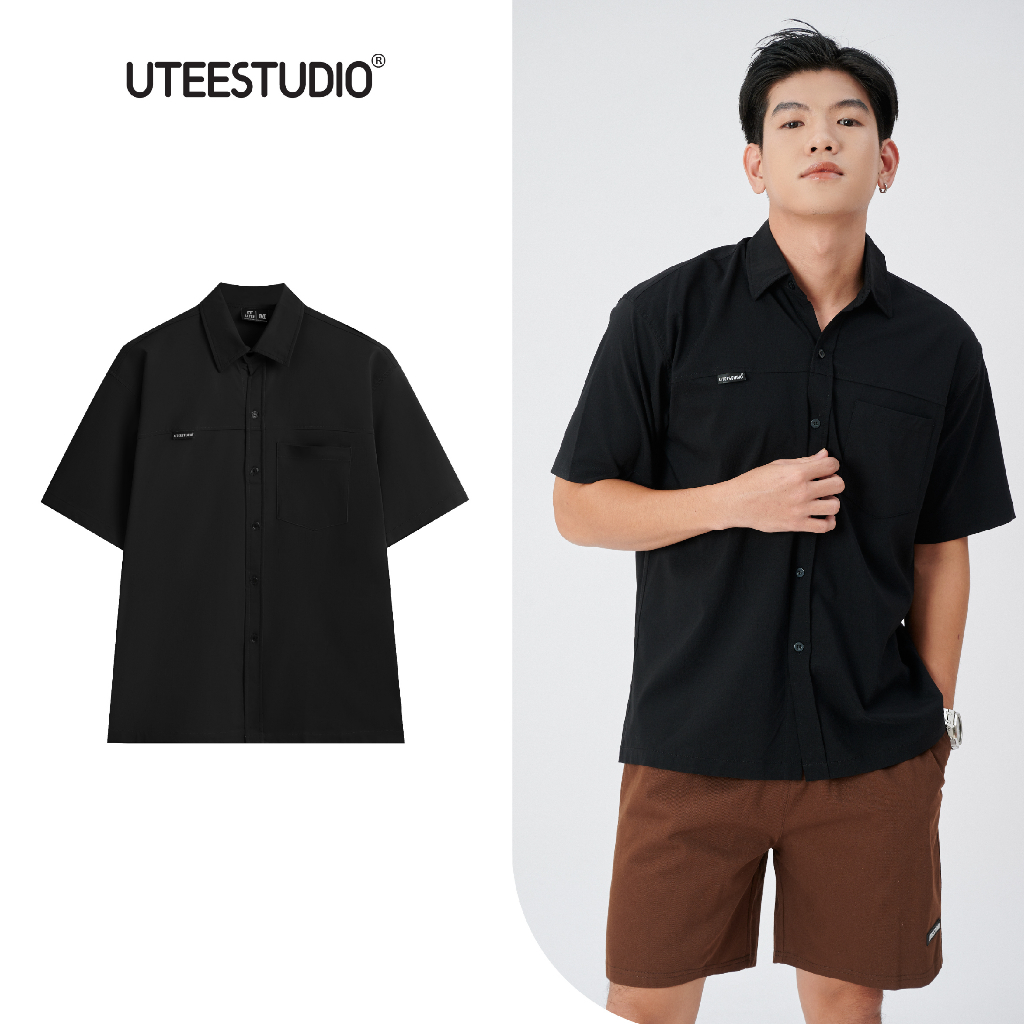 Áo sơ mi ngắn tay chất liệu kaki cotton cao cấp