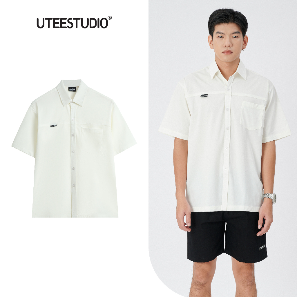 Áo sơ mi ngắn tay chất liệu kaki cotton cao cấp