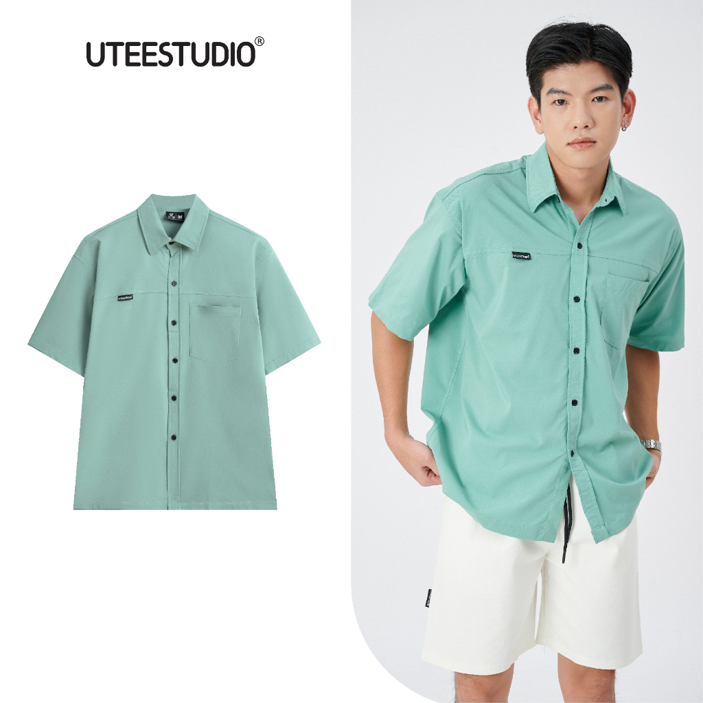 Áo sơ mi ngắn tay chất liệu kaki cotton cao cấp