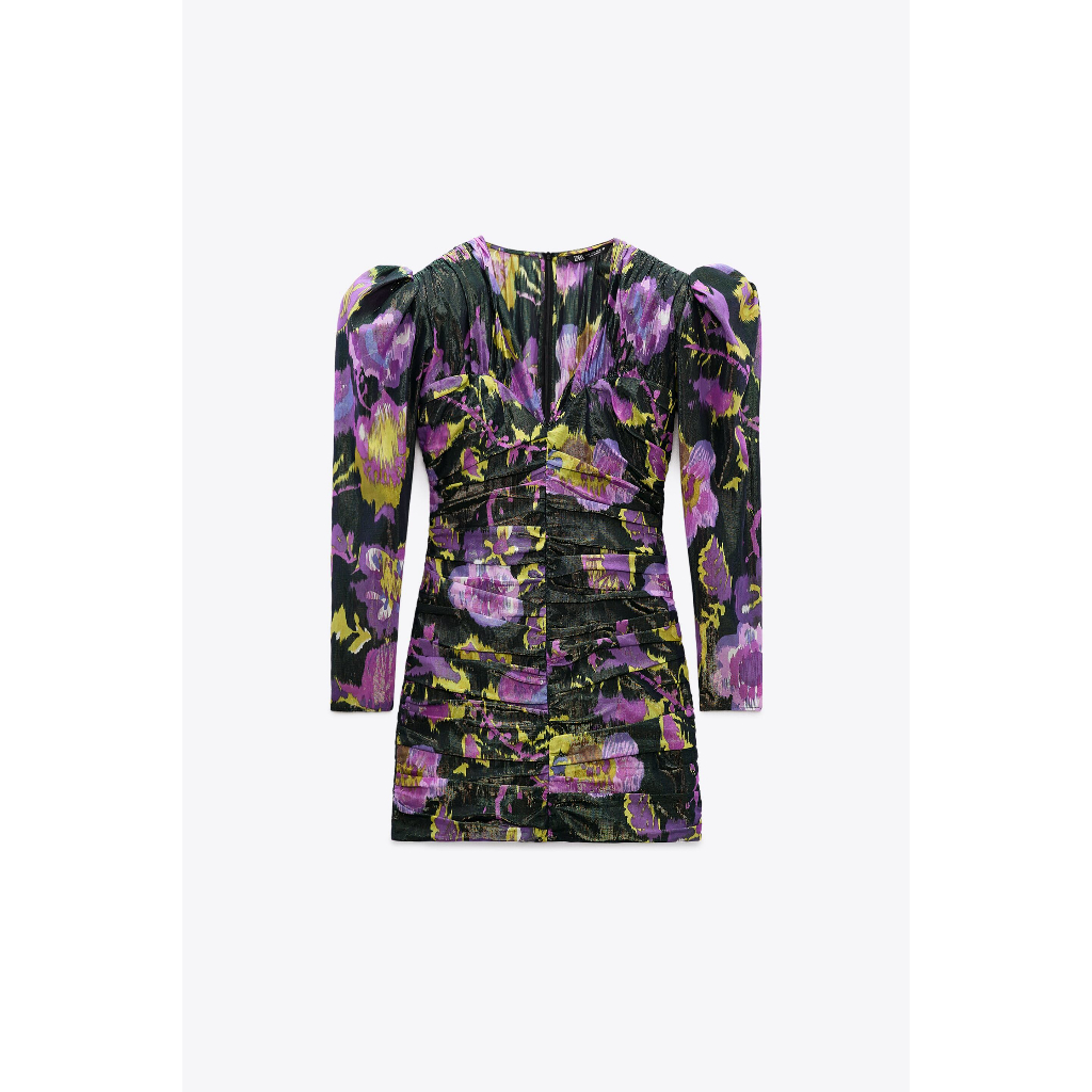 Váy hoa ZARA vai bồng Auth