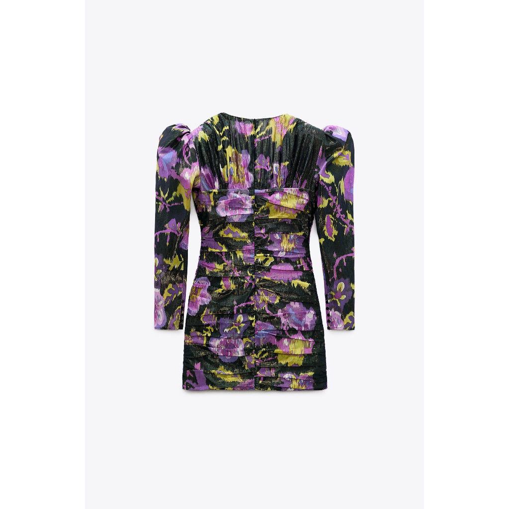 Váy hoa ZARA vai bồng Auth