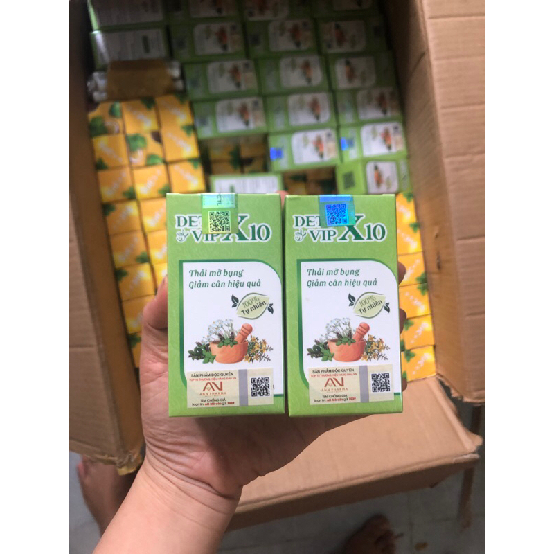 Detox x10 chính hãng Thái Lan, giãm mỡ bụng hiệu quả, 1 hộp 55 viên