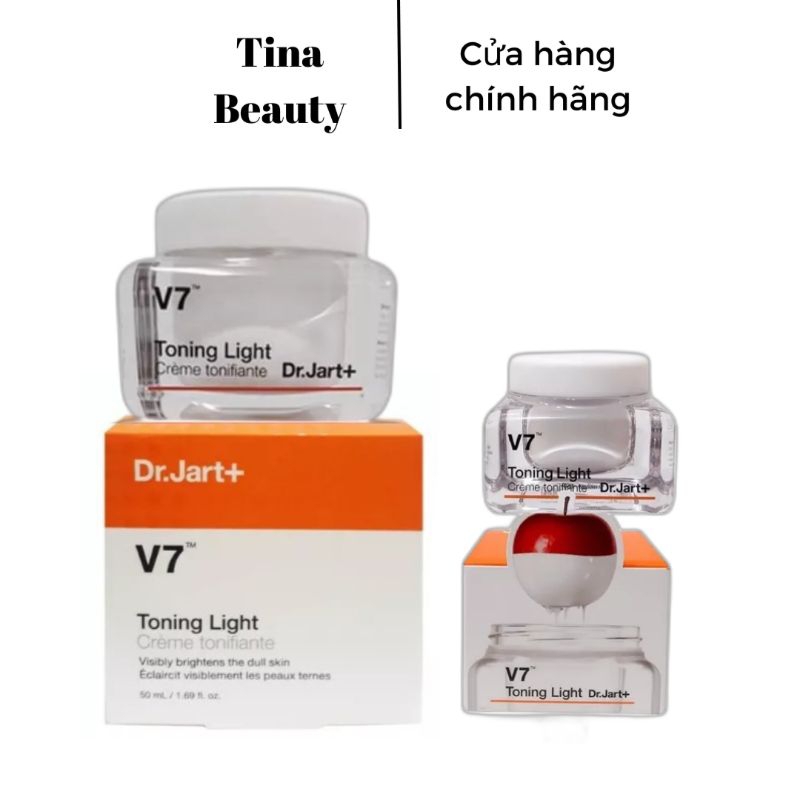 Kem Dưỡng Trắng Da V7 Dr Jart+ Tonigh Light Hàn Quốc Chính Hãng Hộp Full Size 50ml Bao Check Mã Vạch, Đủ Giấy Tờ