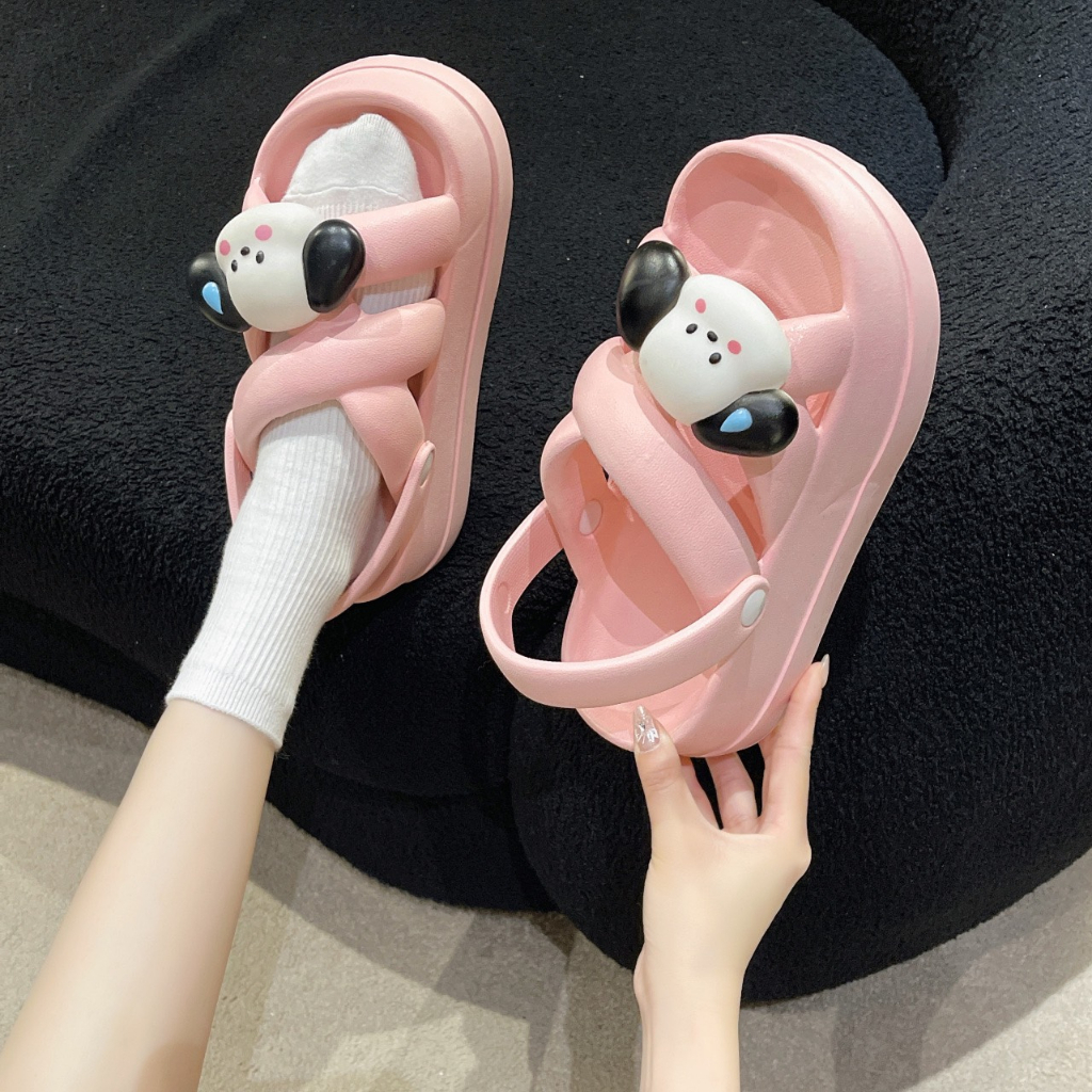 Dép Sandal bánh mỳ hình mèo dễ thương, quai nhún siêu đẹp