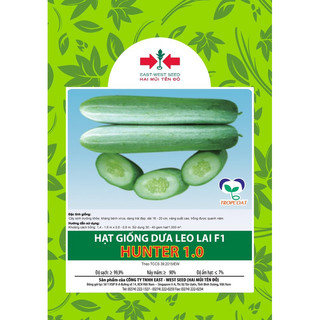  Hạt Giống Dưa Leo Lai F1 Hunter 1.0 Hai Mũi Tên Đỏ gói 10gr 