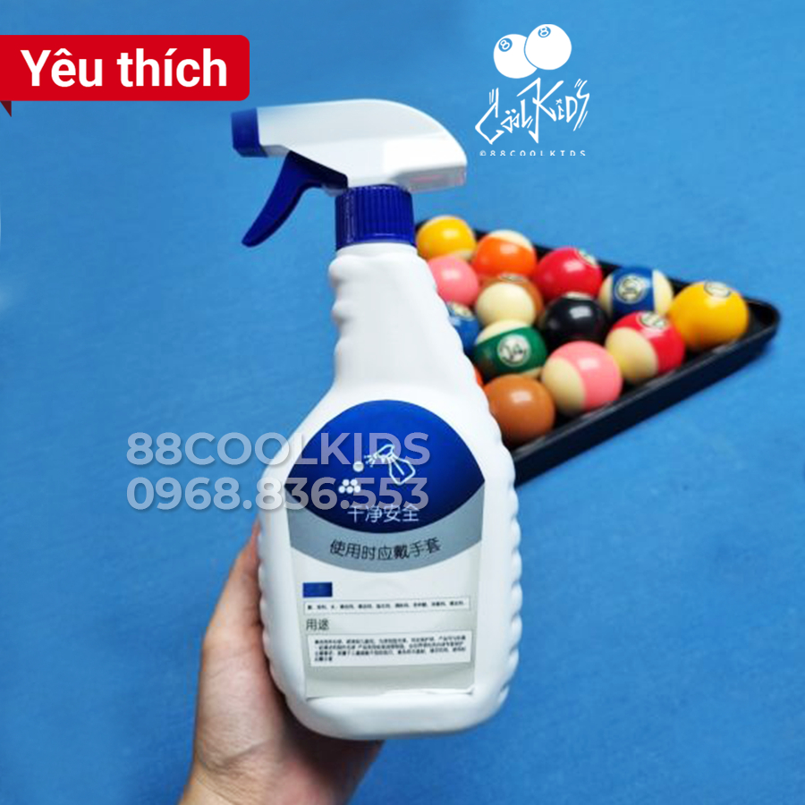 Dung Dịch Lau Bi Bida - Nước Rửa Vệ Sinh Bóng Bi A Chai 500ml - Dùng được cho máy lau bi