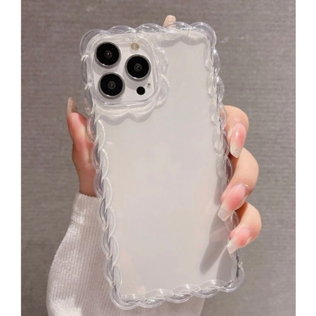 ✨Ốp lưng điện thoại iPhone kiểu dáng đơn giản hoạ tiết xoăn khung độc lạ sang trọng✨