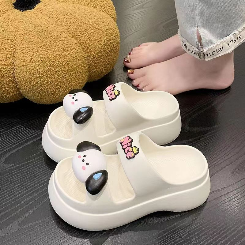 FREE SHIP Dép bánh mỳ hình Cún cute, Dép quai ngang nữ đế đúc siêu êm HOT 2022 Gấu Xinh Store Dép Mèo DL42