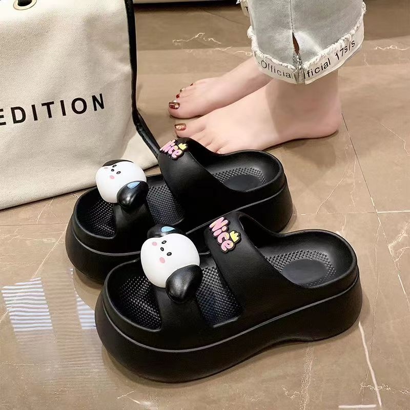 FREE SHIP Dép bánh mỳ hình Cún cute, Dép quai ngang nữ đế đúc siêu êm HOT 2022 Gấu Xinh Store Dép Mèo DL42