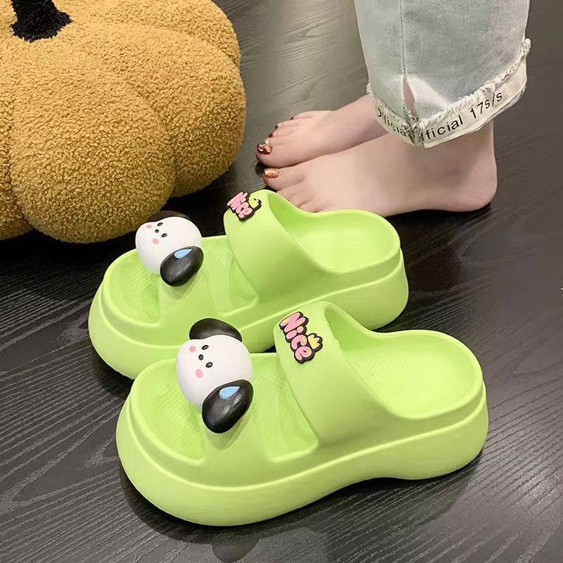 FREE SHIP Dép bánh mỳ hình Cún cute, Dép quai ngang nữ đế đúc siêu êm HOT 2022 Gấu Xinh Store Dép Mèo DL42