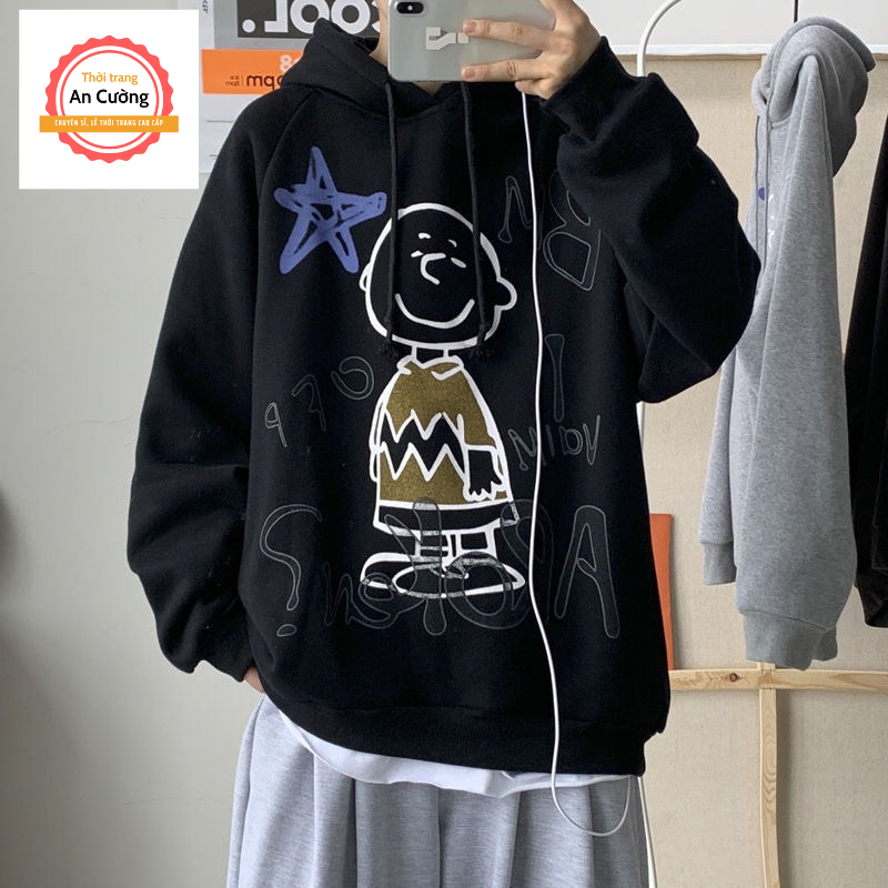Áo khoác hoodie, áo hoodie nam nữ chất nỉ dày form rộng có mũ giá rẻ HOODIE22 - Thời trang An Cường