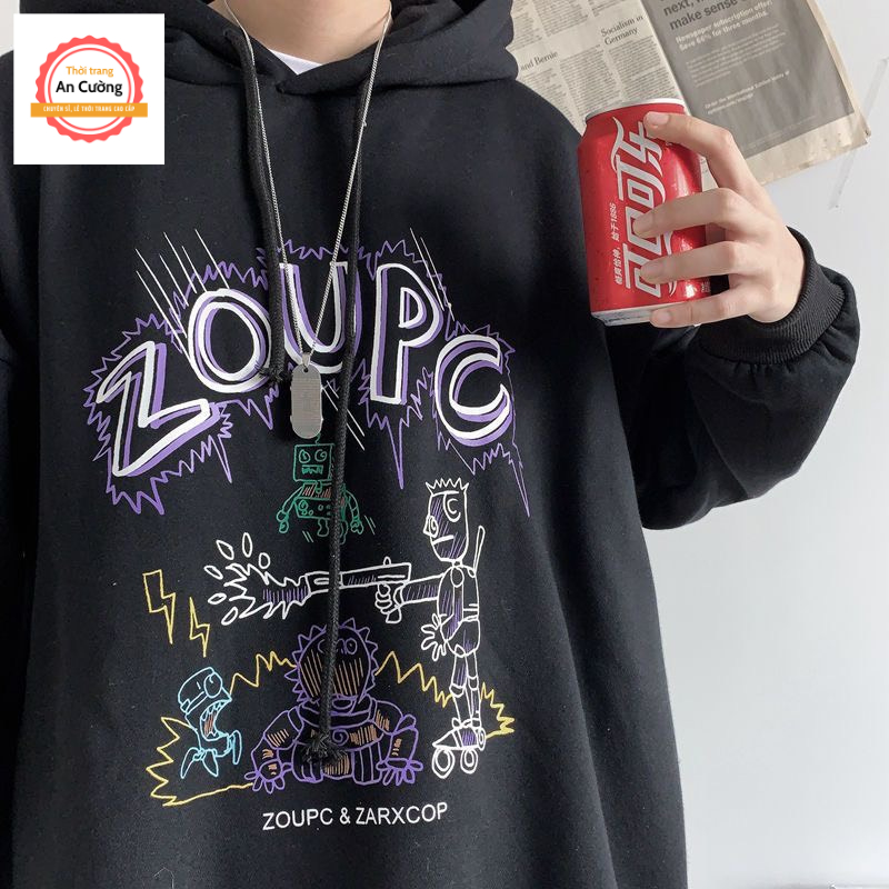 Áo khoác hoodie, áo hoodie nam nữ chất nỉ dày form rộng có mũ giá rẻ HOODIE22 - Thời trang An Cường