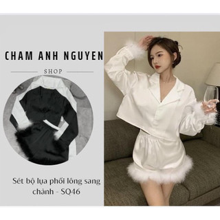 Sét bộ lụa phối lông sang chảnh - SQ46