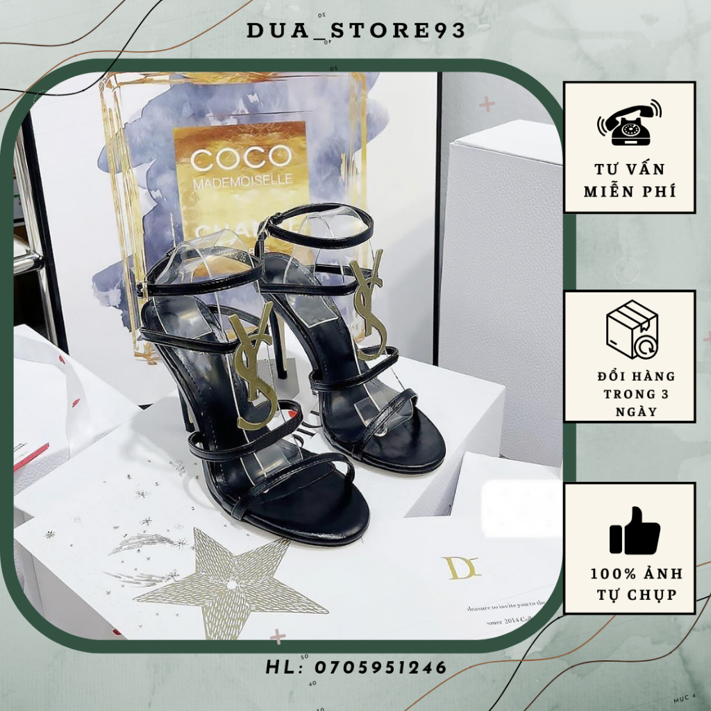 Sandal cao gót tag đồng Y2L hàng cao cấp fullbox