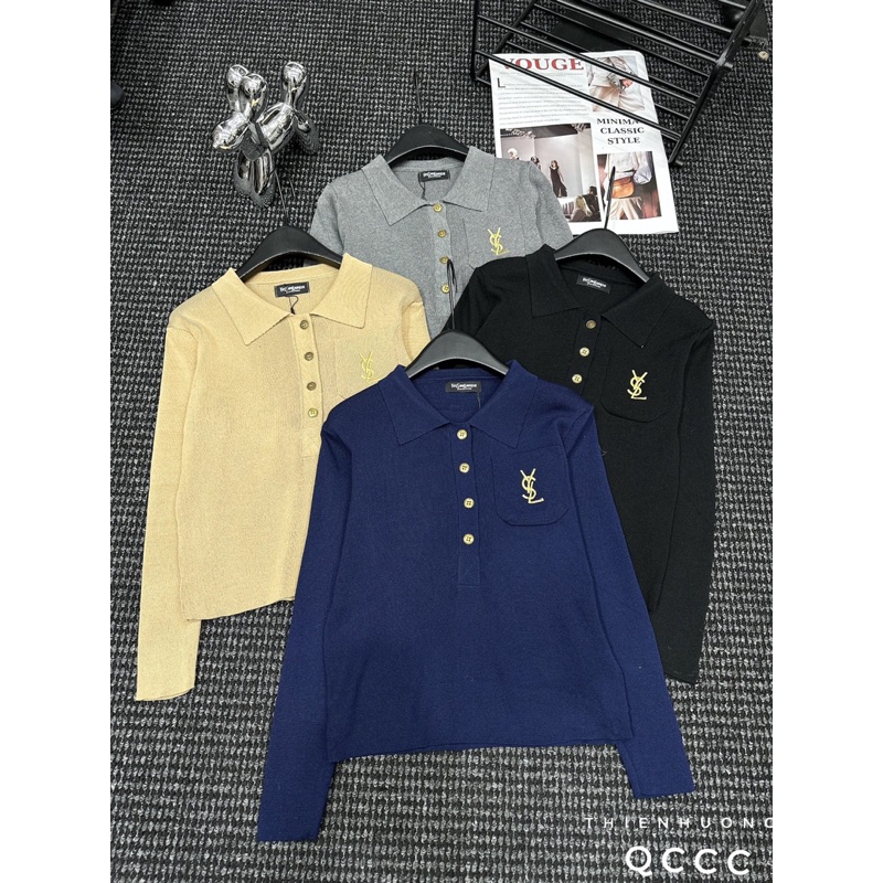 Áo len mtg dai tay QCCC thêu y.s.l