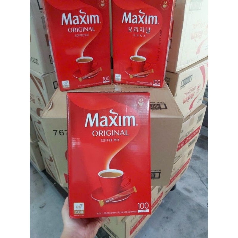 Cà Phê MAXIM ORIGINAL Hàn Quốc Hộp Đỏ 100 gói