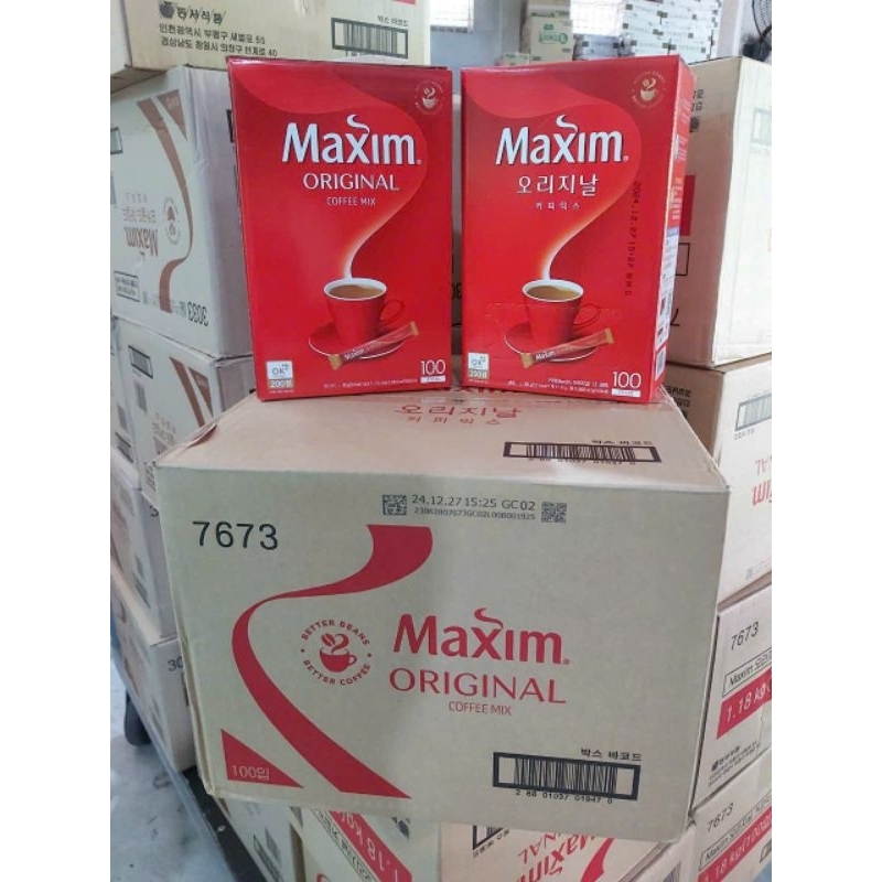 Cà Phê MAXIM ORIGINAL Hàn Quốc Hộp Đỏ 100 gói