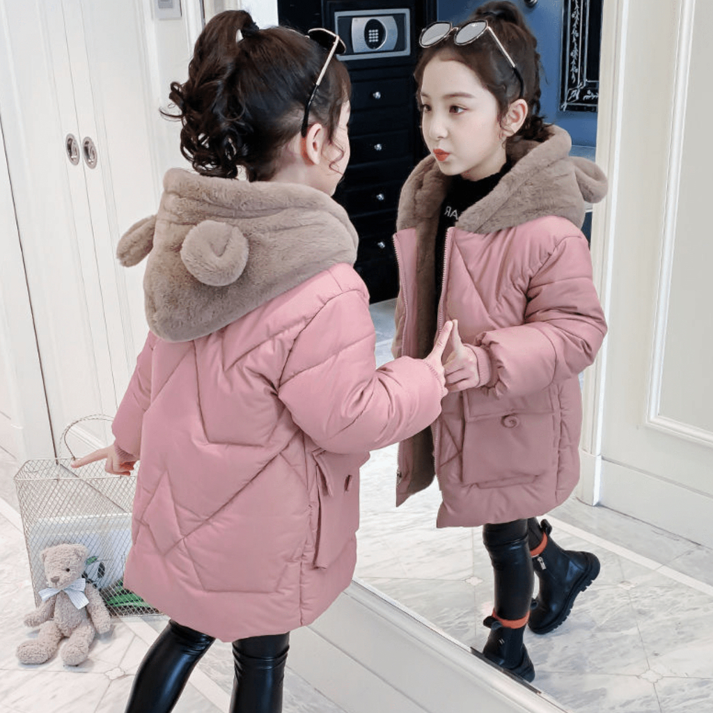 Áo khoác dài cho bé 2023, ao cotton, hàng quảng châu loại 1, lớp lót lông dày - Nhu Y Shop