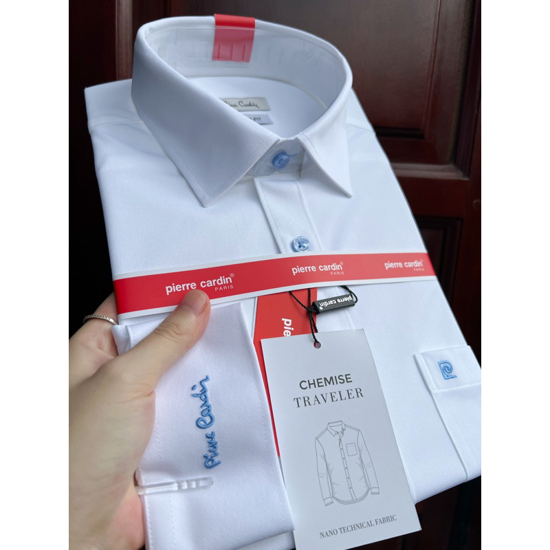 Sơ mi trắng dài tay nam Pier.re Car.din. Dáng slimfit chính hãng