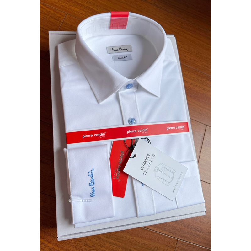 Sơ mi trắng dài tay nam Pier.re Car.din. Dáng slimfit chính hãng