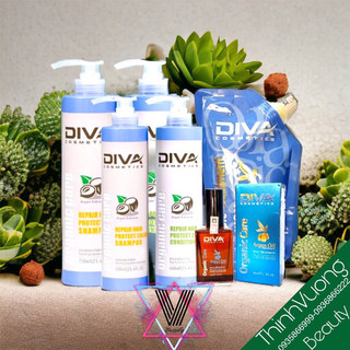 Diva chính hãng: Gội xả Diva Collagen, tinh dầu, hấp phục hồi