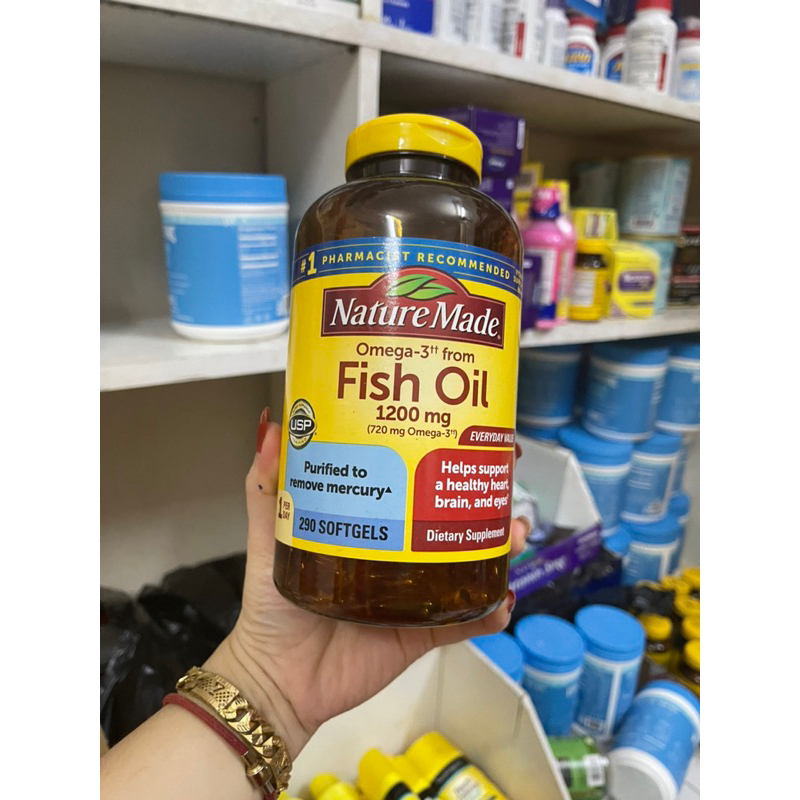 Omega 3 dầu cá Fish Oil Nature made 1200mg