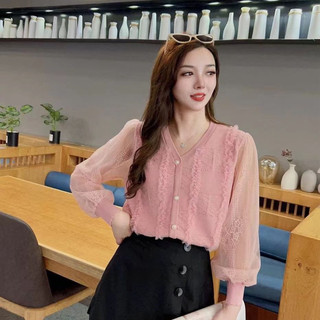 Áo len tay pha ren siêu xinh siêu xịn xò