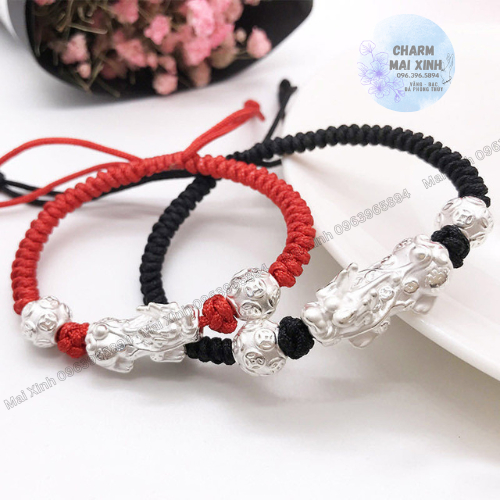 Bi Kim Tiền Bạc 925 Bi Tròn Hoa Văn Nổi - 3 Màu 4 kích thước  - Charm Phụ kiện xâu vòng tay phong thủy Nam Nữ