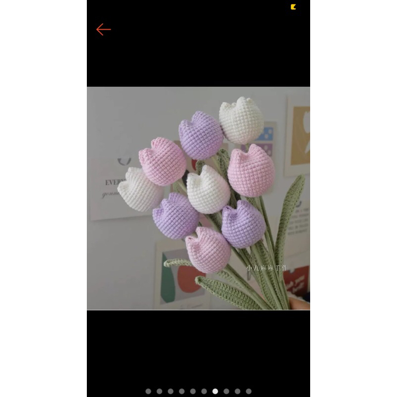 Hoa Tulip Tròn bằng len nhiều màu của Mèo HandMade💞