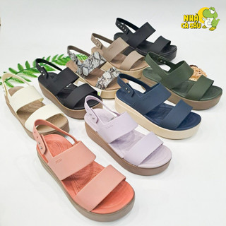 Sandal xuồng cross brooklyn nữ quai nhựa đế 5 phân cao cấp, xăng-đan cross đế xuồng nữ siêu êm quai ngang - Nhà Cá Sấu