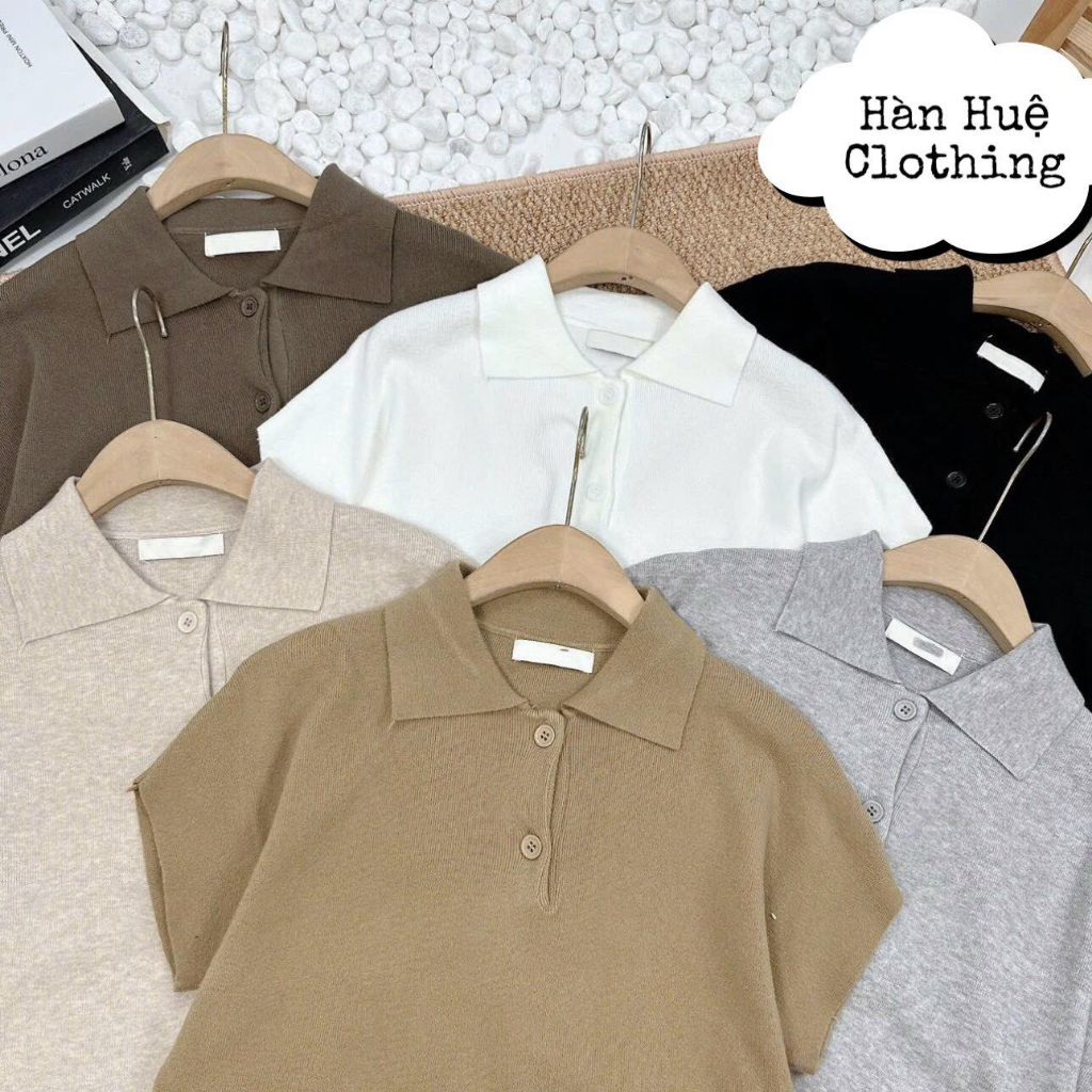 Áo polo mongtoghi dáng suông thanh lịch