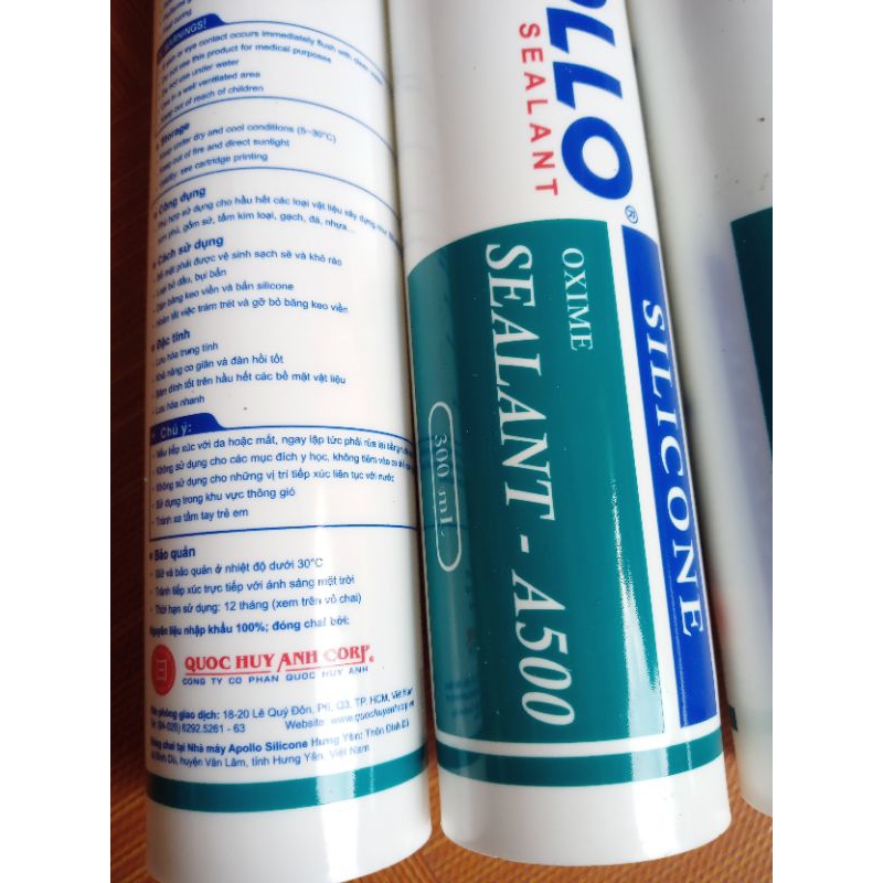 Combo Keo silicon Apolo A500 + Dụng cụ bắn keo